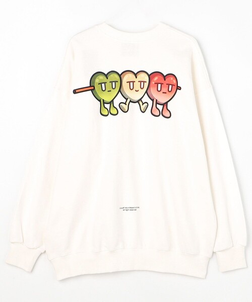 FREAK'S STORE(フリークスストア)の「Kurt Wu/カート ウー 団子 SWEAT/バックプリント クルーネック スウェット(スウェット・メンズ・ブラック/グレー/ホワイト・X-LARGE/MEDIUM/LARGE)」の1枚目の写真