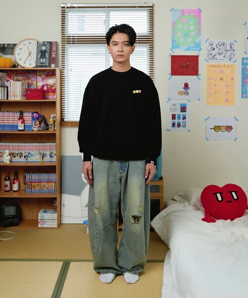 FREAK'S STORE(フリークスストア)の「Kurt Wu/カート ウー 団子 SWEAT/バックプリント クルーネック スウェット(スウェット・メンズ・ブラック/グレー/ホワイト・X-LARGE/MEDIUM/LARGE)」の19枚目の写真
