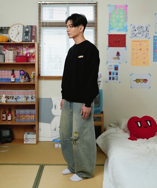 FREAK'S STORE(フリークスストア)の「Kurt Wu/カート ウー 団子 SWEAT/バックプリント クルーネック スウェット(スウェット・メンズ・ブラック/グレー/ホワイト・X-LARGE/MEDIUM/LARGE)」の20枚目の写真