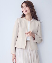 ✨美品✨エニィスィス　24年モデル　ノーカラージャケット　アイボリー　洗える　Ｍ セール】 【UVカット / 接触冷感 / 吸水速乾】スマート