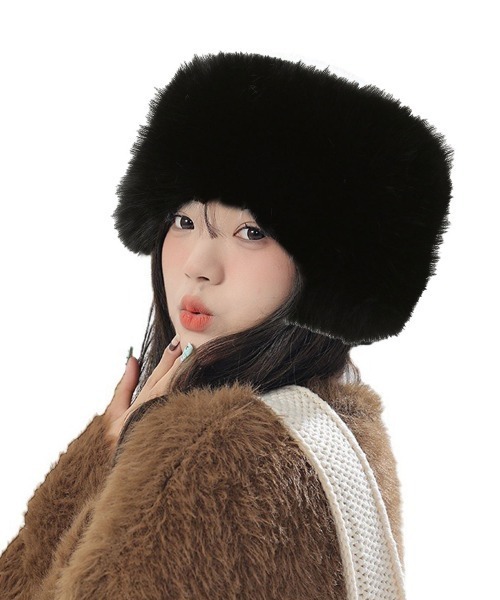 paravion（パラビオン）の「ボリュームファーハット（ハット・レディース・ブラウン/ホワイト/ブラック・FREE）」の3枚目の写真