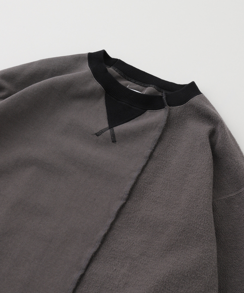 JOINT WORKS(ジョイントワークス)の「Name./ネーム ASYMMETRIC SWITCHING SWEAT SHIRT(パーカー・メンズ・チャコールグレー・2)」の3枚目の写真