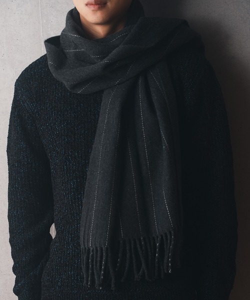 RATTLE TRAP(ラトルトラップ)の「マフラー(マフラー・メンズ・ブラック系/ネイビー系・FREE)」の2枚目の写真