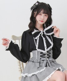 DearMyLove（ディアマイラブ）の「レースフリルたっぷり上品ボウタイリボンブラウス（シャツ/ブラウス）」