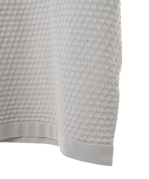 MEN'S BIGI（メンズビギ）の「ブリスターニットジャカードカットソー（Tシャツ/カットソー・メンズ・ブラック/ホワイト/ブルー/グレー・02/01/04/03）」の7枚目の写真