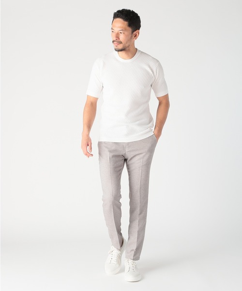 MEN'S BIGI（メンズビギ）の「ブリスターニットジャカードカットソー（Tシャツ/カットソー・メンズ・ブラック/ホワイト/ブルー/グレー・02/01/04/03）」の15枚目の写真