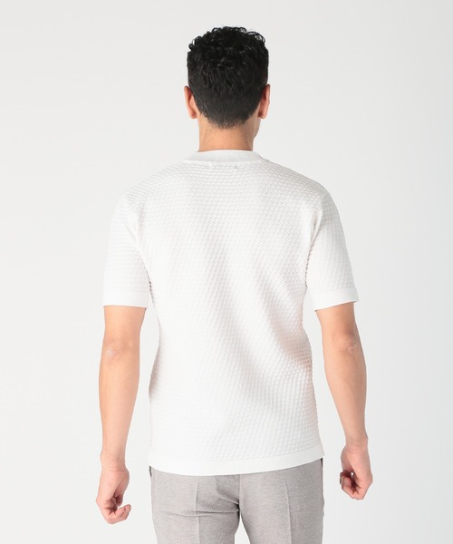 MEN'S BIGI（メンズビギ）の「ブリスターニットジャカードカットソー（Tシャツ/カットソー・メンズ・ブラック/ホワイト/ブルー/グレー・02/01/04/03）」の20枚目の写真