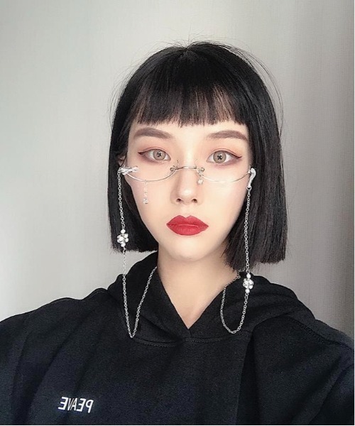 Burner（バーナー）の「【OKUOKU　0909】アンダーリム 下フレーム 眼鏡 メガネ レディス おしゃれ 伊達メガネ レンズなし ハーフフレーム ゴスロリ ロリータ oku-sung-638667176547-2 Nn（メガネ・メンズ・シルバー/ゴールド/ブラック・FREE）」の9枚目の写真