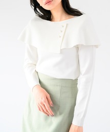 アシメケープパールニット