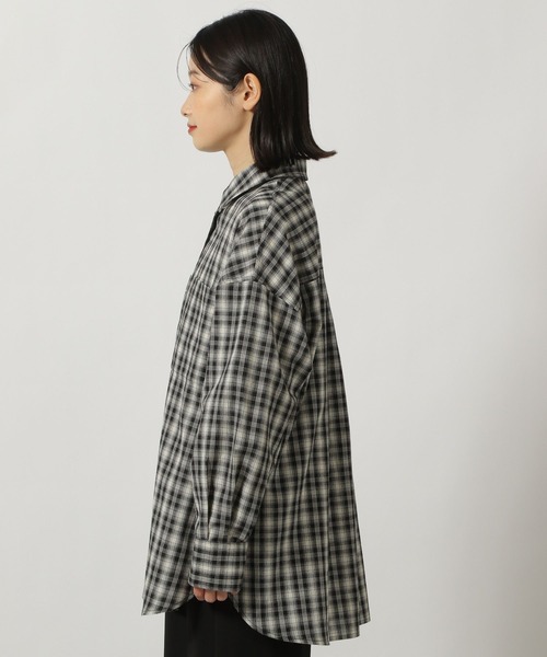 LAKOLE（ラコレ）の「チェックシャツ長袖 / 292189（シャツ/ブラウス・レディース・ブラック/ベージュ/ブルー/ブラウン・FREE）」の15枚目の写真