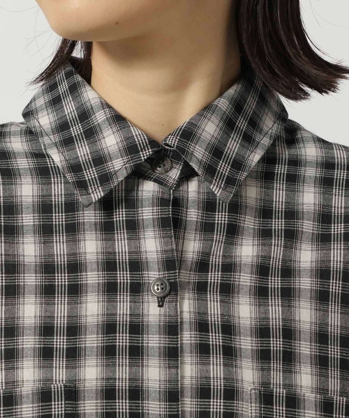 LAKOLE（ラコレ）の「チェックシャツ長袖 / 292189（シャツ/ブラウス・レディース・ブラック/ベージュ/ブルー/ブラウン・FREE）」の17枚目の写真