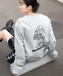 WEGO/THEBOYエルボーパッチクルーネックプルオーバー