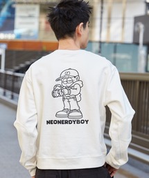 WEGO/THEBOYエルボーパッチクルーネックプルオーバー
