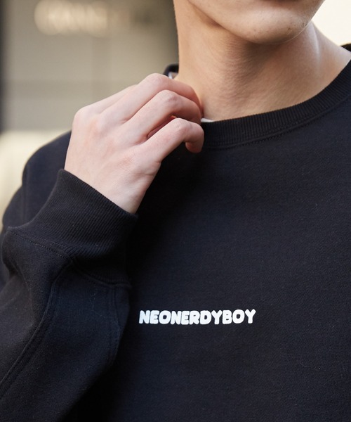 WEGO（ウィゴー）の「WEGO/THEBOYエルボーパッチクルーネックプルオーバー（スウェット・メンズ・ブラック/ホワイト/杢グレー・LARGE/MEDIUM）」の18枚目の写真