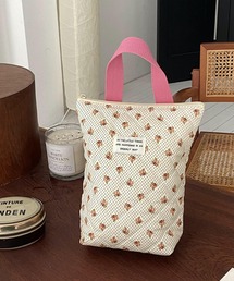 palomawool フリンジ付き　トートバッグ セール】urbanfemine./フリンジ付き 縦長 キルティング フラワー