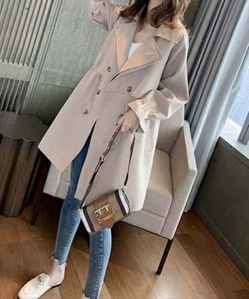 ミディ丈Aライントレンチコート(トレンチコート)|CADBURY(キャドバリー) ミディ丈Aライントレンチコート(トレンチコート)|CADBURY(キャドバリー)