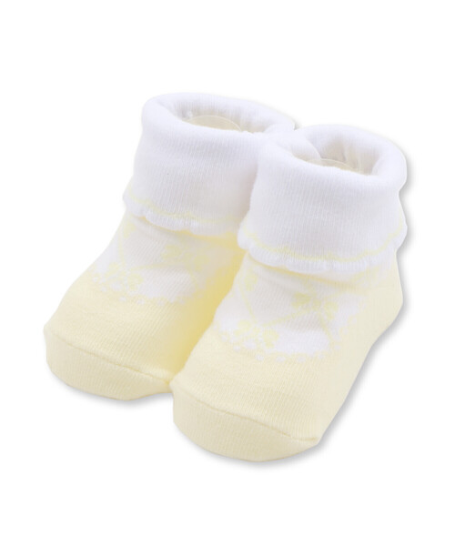 SLAP SLIP BABY（スラップスリップベビー）の「スカラップ縁ストラップシューズ風ソックスベビー(9~12cm)（ベビーシューズ/ベビーソックス・キッズ・ピンク系その他/イエロー系その他・FREE）」の9枚目の写真