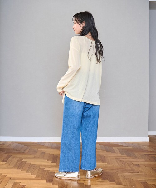 coen（コーエン）の「スソラウンドシアープルオーバー（Tシャツ/カットソー・レディース・オフホワイト/クリーム/ブラック/ライトピンク・M/L）」の21枚目の写真