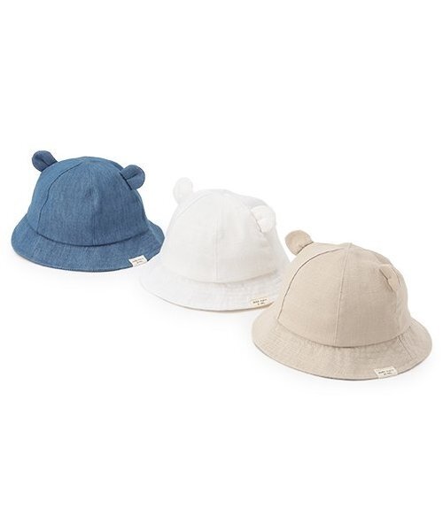 petit main（プティマイン）の「アニマルハット（その他ベビー用品・キッズ・ベージュ/オフホワイト/ブルー・48cm/46cm）」の5枚目の写真