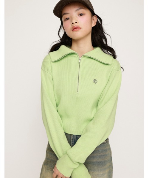 【希少！！】 セール】FRONT ZIP KNIT TOPS フロント ジップ ニット トップス サーフィン・ボディボード