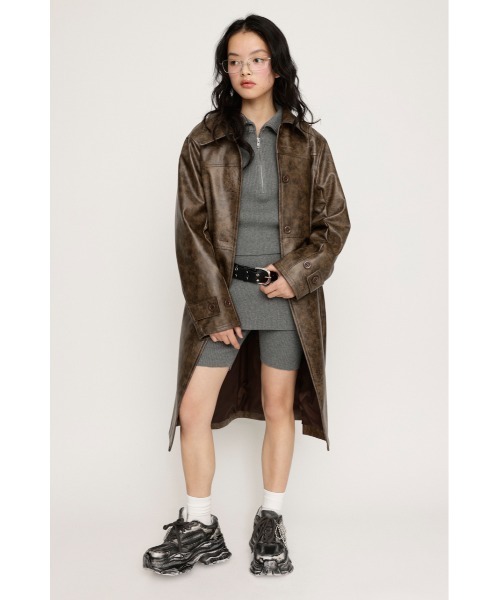 SLY(スライ)の「FRONT ZIP KNIT TOPS フロント ジップ ニット トップス(ニット/セーター・レディース・ライトグリーン/ブラック/杢グレー・FREE)」の11枚目の写真