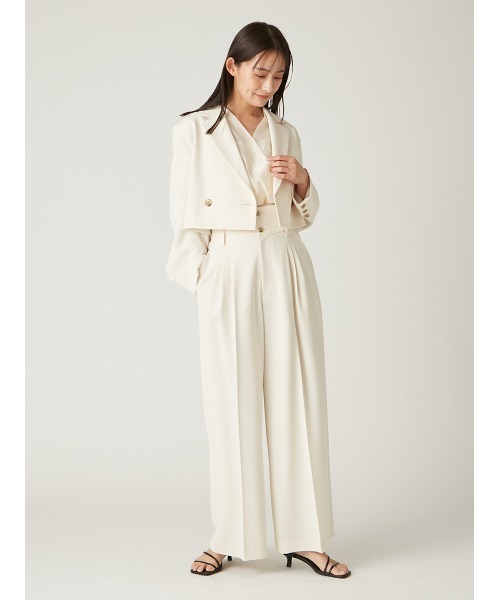 FRAY I.D(フレイアイディー)の「スリータックハイウエストワイドパンツ(その他パンツ・レディース・ネイビー/ベージュ/アイボリー・0/1)」の16枚目の写真