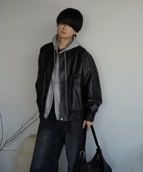 値下不可 WYM ARTIFICIAL GRAIN FLIGHT BLOUSON DETACHABLE BOA ARTIFICIAL GRAIN FLIGHT BLOUSON（ブルゾン