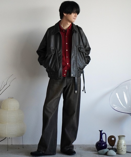 ジャケット・アウター ARTIFICIAL GRAIN SHORT BLOUSON WYM LIDNM ブルゾン アウター ARTIFICIAL GRAIN SHORT BLOUSON