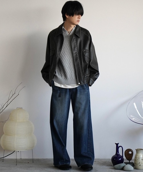 値下不可 WYM ARTIFICIAL GRAIN FLIGHT BLOUSON WYM LIDNM ブルゾン アウター ARTIFICIAL GRAIN FLIGHT BLOUSON