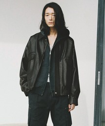 WYM LIDNM（ウィム バイ リドム）の「ARTIFICIAL GRAIN FLIGHT BLOUSON（ブルゾン）」