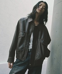 WYM LIDNM（ウィム バイ リドム）の「ARTIFICIAL GRAIN FLIGHT BLOUSON（ブルゾン）」
