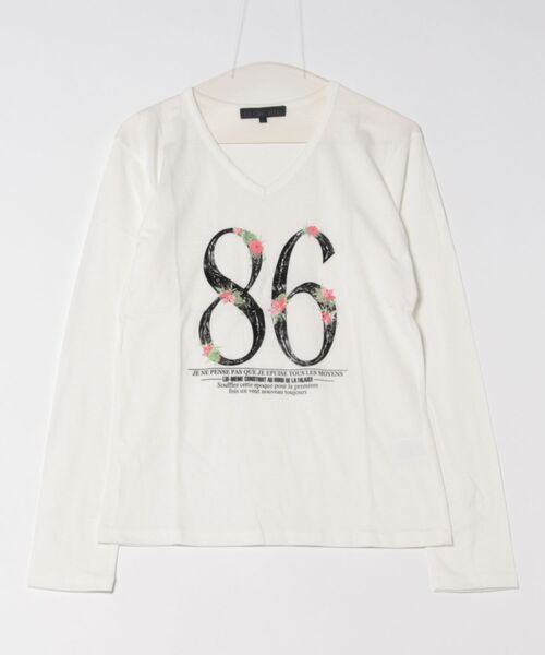 in the attic(インジアティック)の「【W】【it】【in the attic】Vネック/86/LS-T(Tシャツ/カットソー・メンズ・ブラック/ホワイト・X-LARGE/LARGE)」の1枚目の写真
