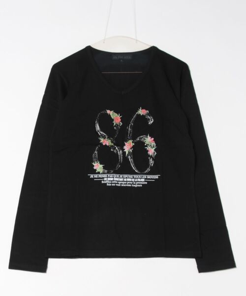in the attic(インジアティック)の「【W】【it】【in the attic】Vネック/86/LS-T(Tシャツ/カットソー・メンズ・ブラック/ホワイト・X-LARGE/LARGE)」の2枚目の写真