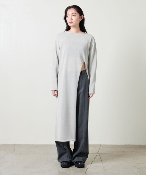 MARW UNITED ARROWS(マルゥ ユナイテッドアローズ)の「<MARW UNITED ARROWS>ペーパー スリット ワンピース(ワンピース・レディース・ブラック/ライトグレー・FREE)」の14枚目の写真