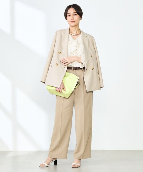 NOLLEY’S(ノーリーズ)の「【追加】(CLASSY5月号掲載)ラッフル衿とろみブラウス(シャツ/ブラウス・レディース・ネイビー/オフホワイト/ブルー/ホワイト系その他2/ベビーピンク・38)」の19枚目の写真