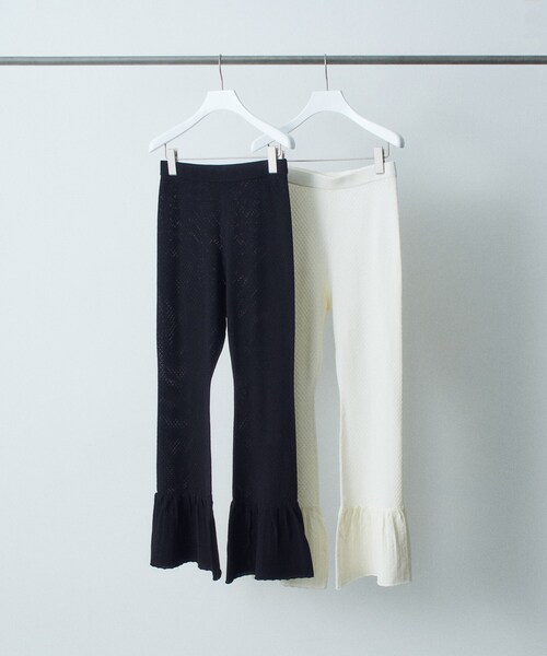 CODE A（コードエー）の「lace knit pants（その他パンツ・レディース・オフホワイト/ブラック・00）」の11枚目の写真