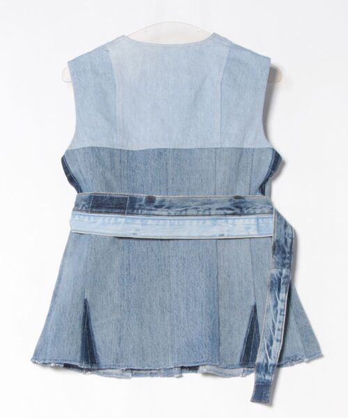 Whim Gazette（ウィムガゼット）の「Jeanie/FLARE VEST（ベスト・レディース・ブルー・FREE）」の2枚目の写真