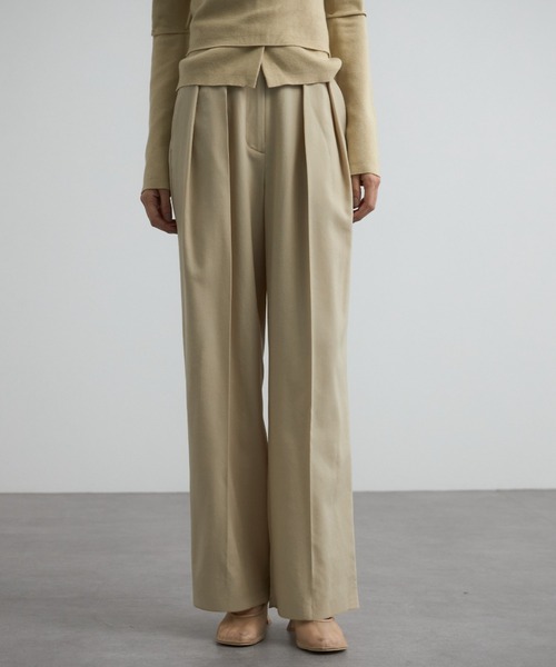 CREDONA（クレドナ）の「【THE C】 ICHIGUN PANTS/イチグンパンツ（スラックス・レディース・ブラウン/チャコールグレー/ブラック/イエロー系その他/ネイビー・0/1/2）」の5枚目の写真