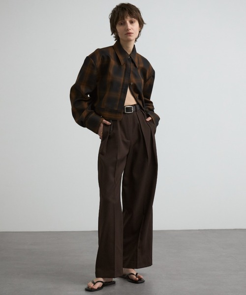 CREDONA（クレドナ）の「【THE C】 ICHIGUN PANTS/イチグンパンツ（スラックス・レディース・ブラウン/チャコールグレー/ブラック/イエロー系その他/ネイビー・0/1/2）」の11枚目の写真