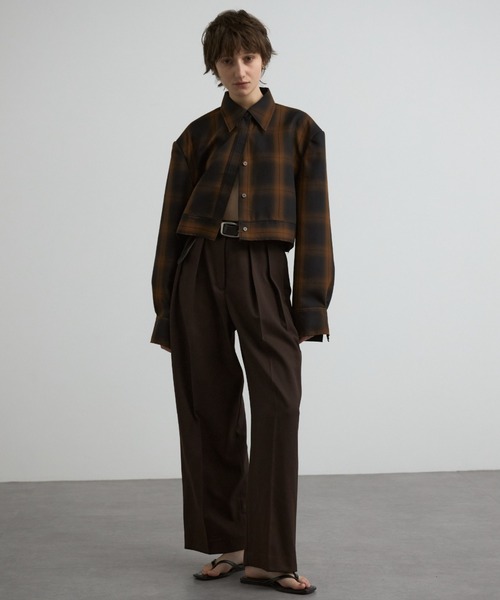 CREDONA（クレドナ）の「【THE C】 ICHIGUN PANTS/イチグンパンツ（スラックス・レディース・ブラウン/チャコールグレー/ブラック/イエロー系その他/ネイビー・0/1/2）」の14枚目の写真