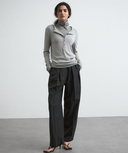 CREDONA（クレドナ）の「【THE C】 ICHIGUN PANTS/イチグンパンツ（スラックス・レディース・ブラウン/チャコールグレー/ブラック/イエロー系その他/ネイビー・0/1/2）」の10枚目の写真