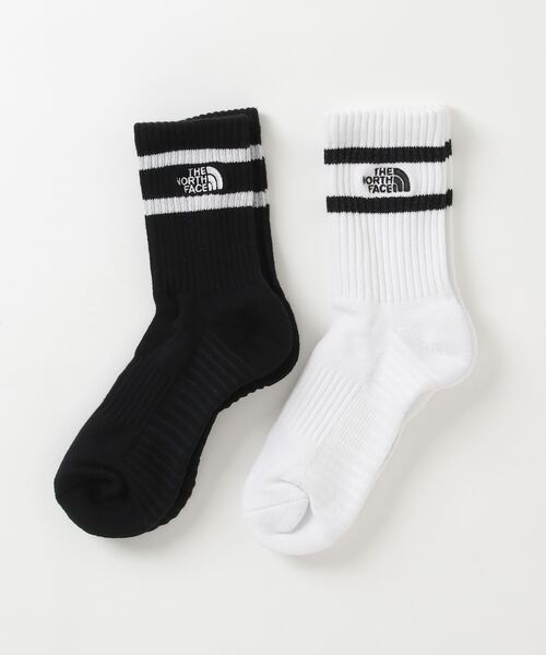 THE NORTH FACE(ザノースフェイス)の「【THE NORTH FACE】Free Run 2P Crew フリーラン2Pクルー(ソックス/靴下・メンズ・ブラック・SMALL/MEDIUM)」の1枚目の写真