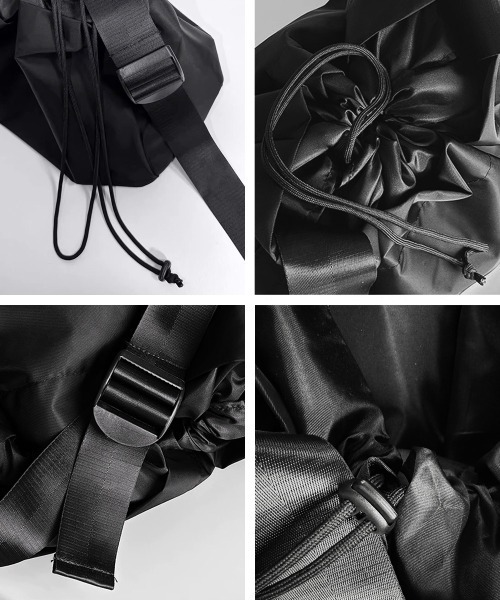 Miniministore（ミニミニストア）の「ショルダーバッグ 大容量 ナイロン鞄 黒（ショルダーバッグ・レディース・ブラック・FREE）」の2枚目の写真