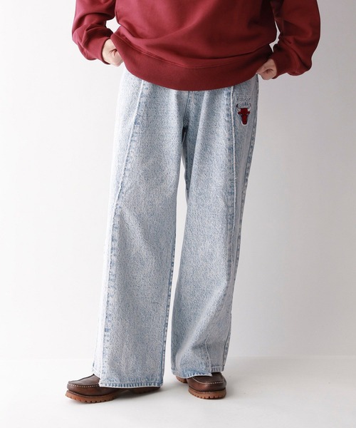 UNK NBA ワイドデニムパンツ パッチワーク 6439 ワンフォー