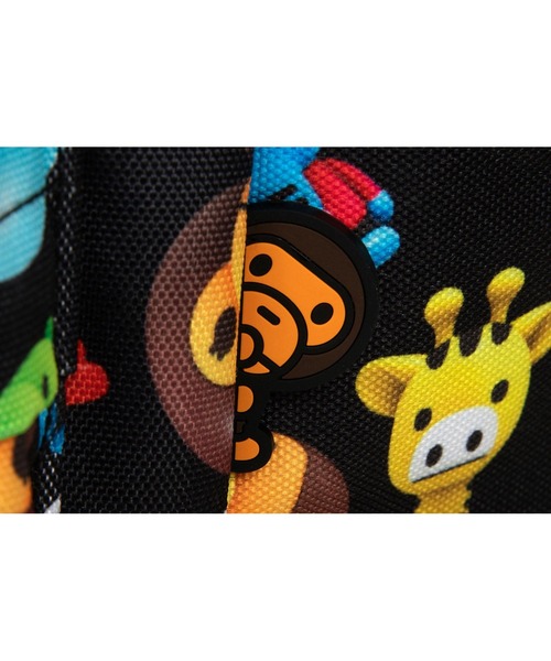 A BATHING APE(アベイシングエイプ)の「MILO 3D ALL PRINT PATTERN LARGE BACKPACK(バックパック/リュック・メンズ・ブラック・FREE)」の4枚目の写真