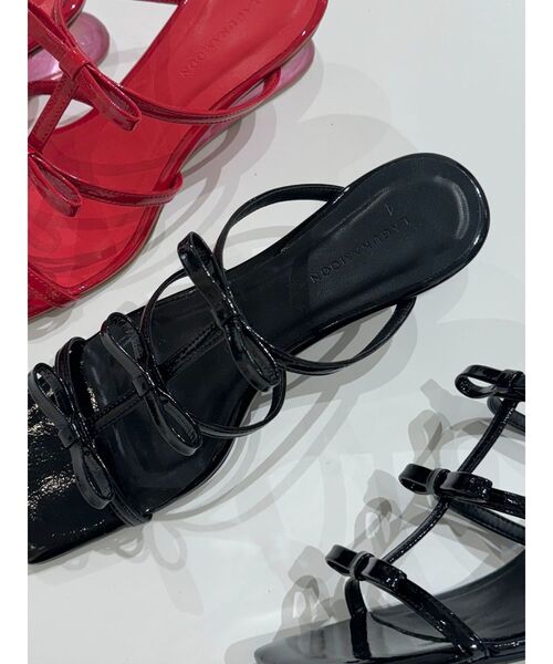 LAGUNAMOON(ラグナムーン)の「リボンストラップウエッジサンダル(サンダル・レディース・ブラック/レッド・SMALL/MEDIUM)」の16枚目の写真