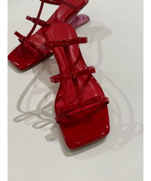 LAGUNAMOON(ラグナムーン)の「リボンストラップウエッジサンダル(サンダル・レディース・ブラック/レッド・SMALL/MEDIUM)」の5枚目の写真