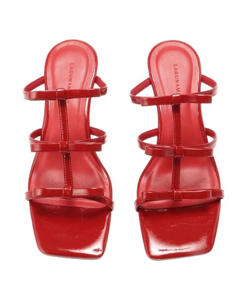 LAGUNAMOON(ラグナムーン)の「リボンストラップウエッジサンダル(サンダル・レディース・ブラック/レッド・SMALL/MEDIUM)」の8枚目の写真