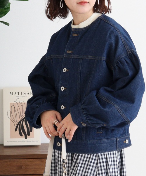 A.N.L(エーエヌエル レーベル)の「A.N.L デニムブルゾン(デニムジャケット・レディース・ダークネイビー/ネイビー・38)」の19枚目の写真