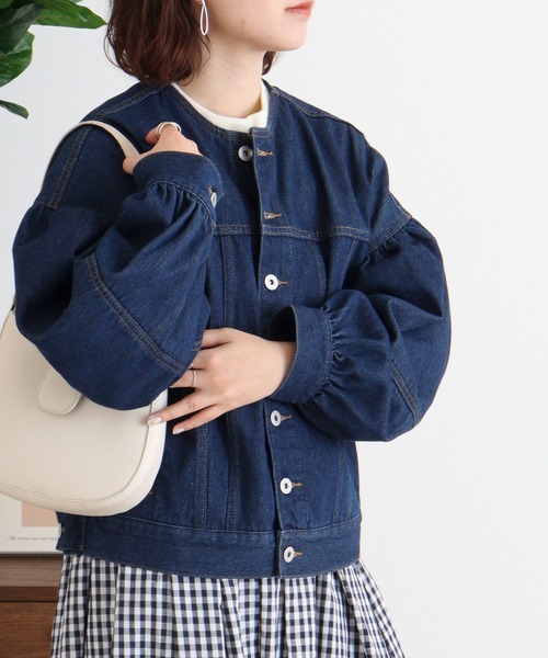 A.N.L(エーエヌエル レーベル)の「A.N.L デニムブルゾン(デニムジャケット・レディース・ダークネイビー/ネイビー・38)」の20枚目の写真